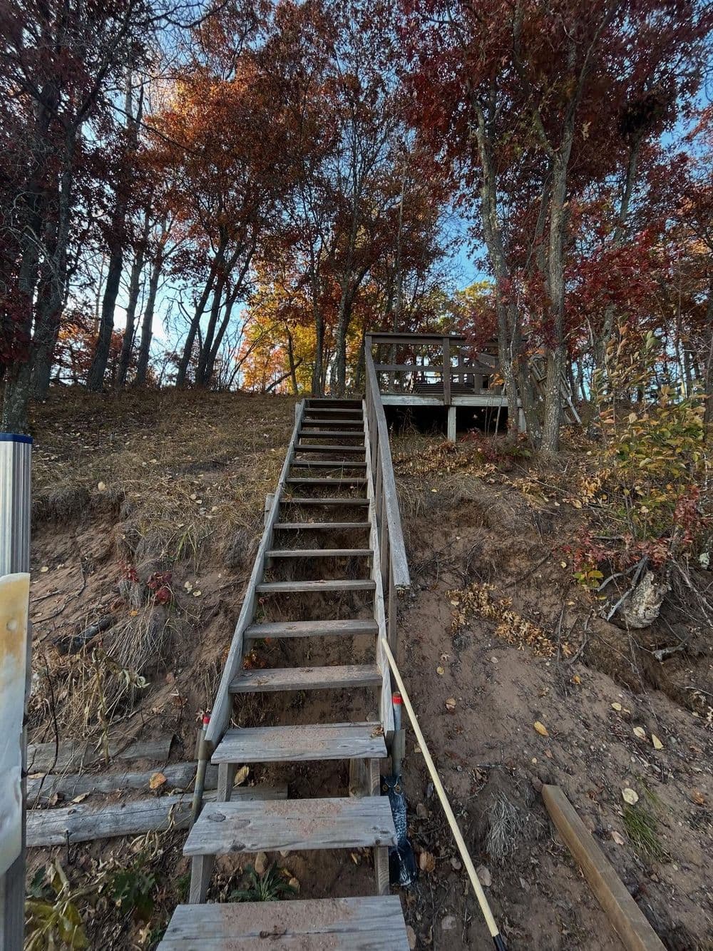 Gallery photos for 180-Foot Rip Rap Shoreline Wall With Floating Deck and Staircase: Image #5