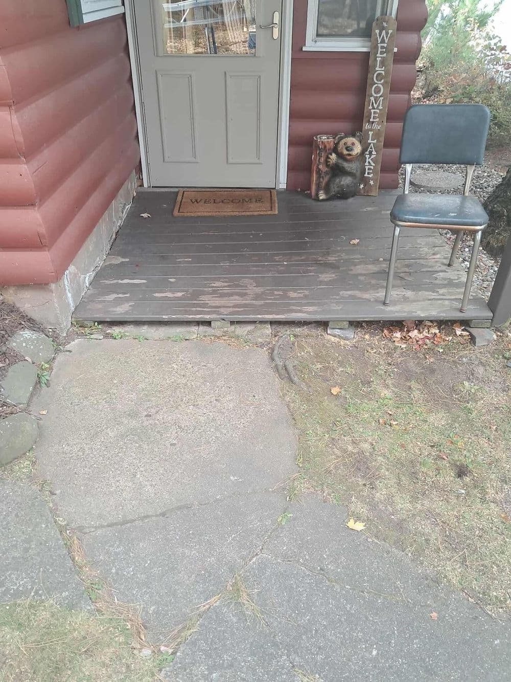 Gallery photos for Rotted Deck Gets Replaced with a Fresh Concrete Porch and Sidewalk: Image #3