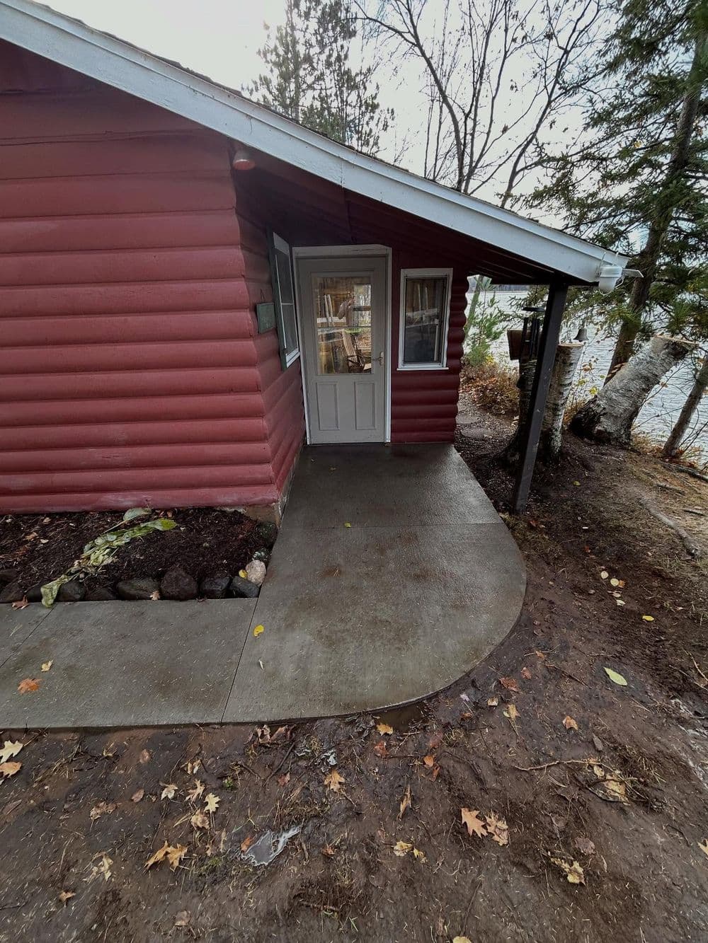Gallery photos for Rotted Deck Gets Replaced with a Fresh Concrete Porch and Sidewalk: Image #1