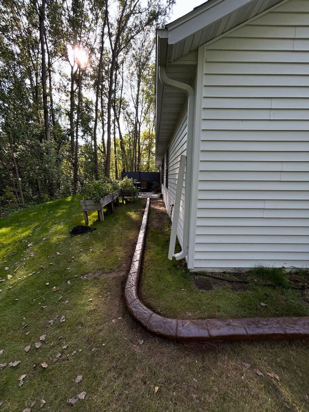 Gallery photos for Fresh Concrete Curbing Install Sharpens Up a Solon Springs Yard: Image #1