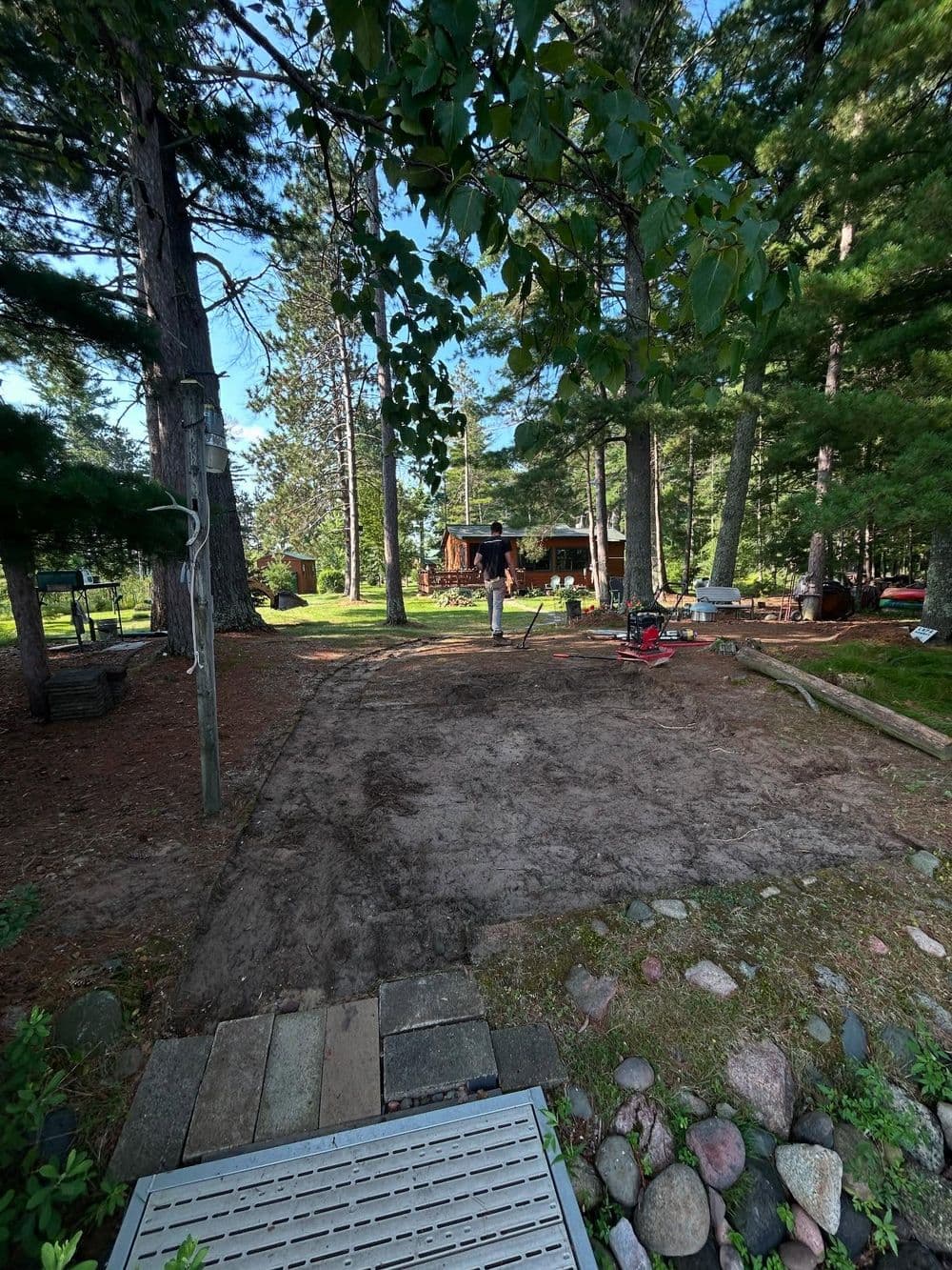Gallery photos for Soldier Course Paver Patio and Rock Wall on the Lakeshore: Image #3