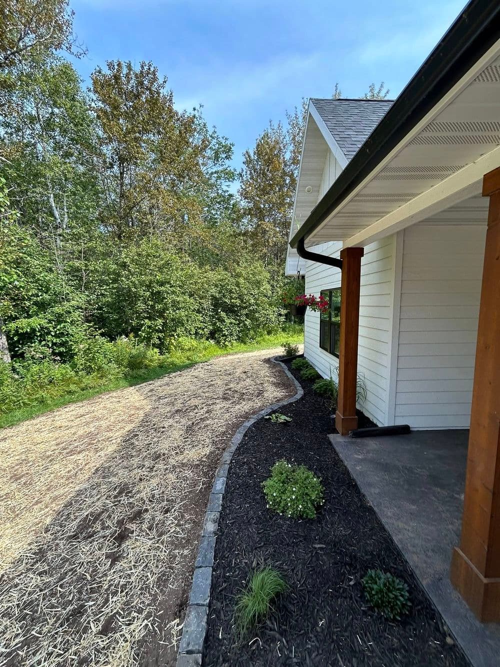 Gallery photos for Full Yard Landscaping with Paver Walkway and Plant Beds: Image #5